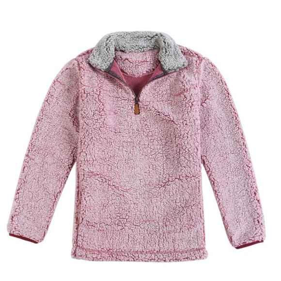 Nwt Sherpa Fleece Pullover Jacket Mauve 